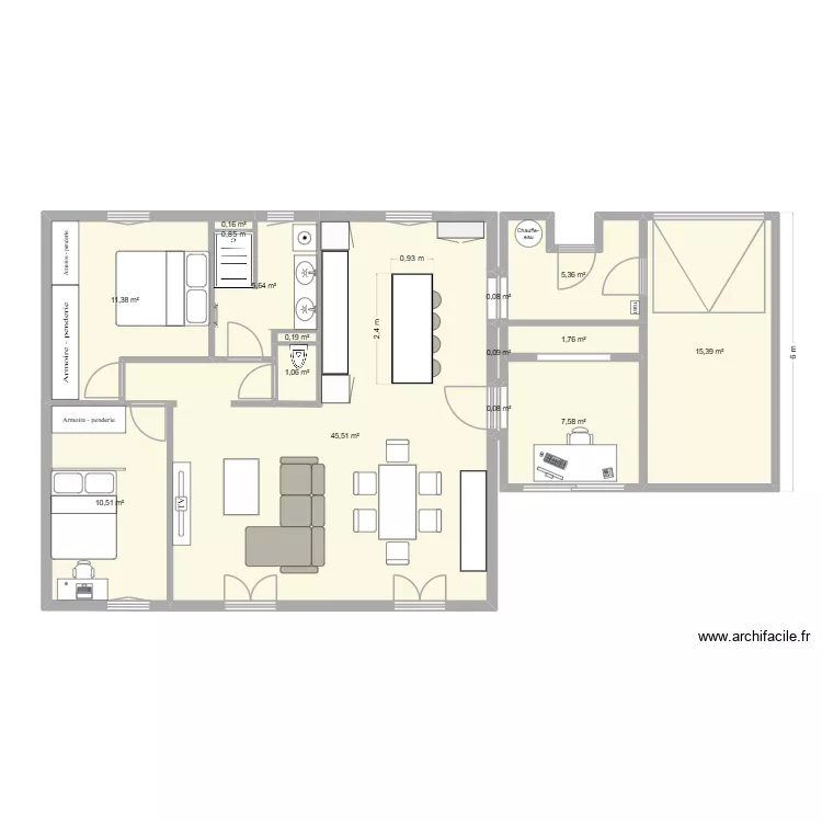 Mollégès projection. Plan de 14 Pièces et 105 m² Mollégès projection. Plan de 14 Pièces et 105 m²