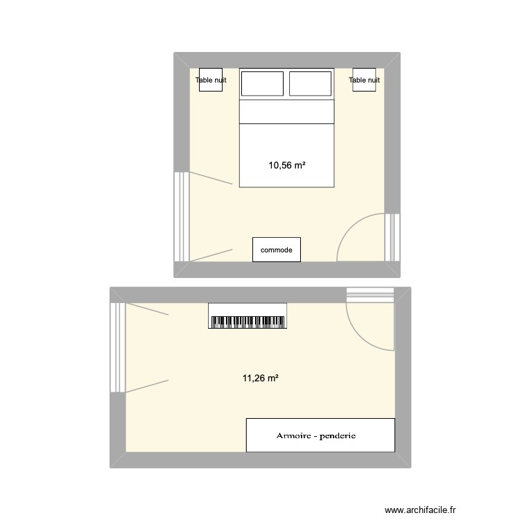 chambres. Plan de 0 pièce et 0 m2