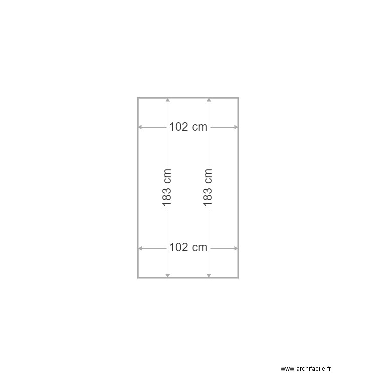 test voiture. Plan de 1 pièce et 2 m2
