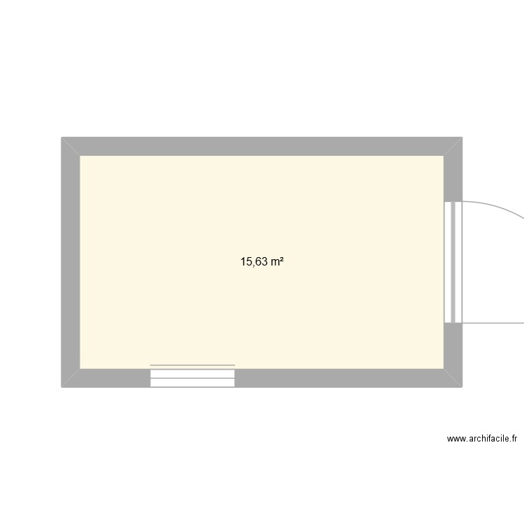 AMENAGEMENT VESTIAIRE 1. Plan de 1 pièce et 16 m2