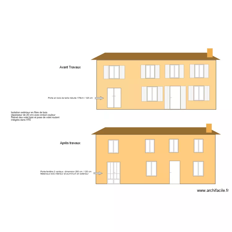 plan de fa&ccedil;ade. Plan de 