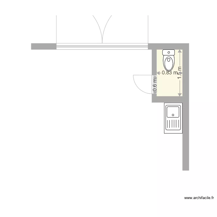 SANITAIRE BOX 56. Plan de 1 et 1 m² SANITAIRE BOX 56. Plan de 1 et 1 m²