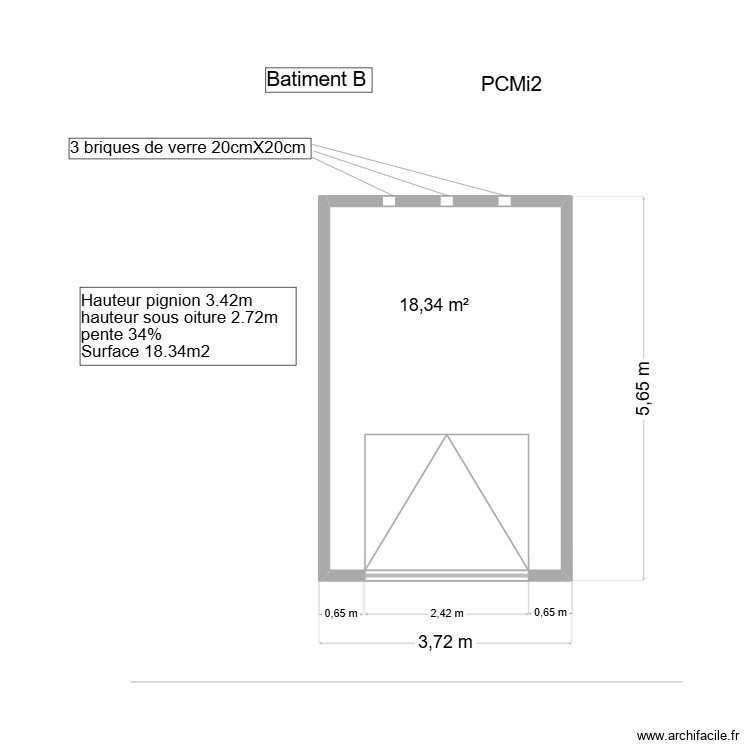 plan coter bat.B. Plan de 0 pièce et 0 m2