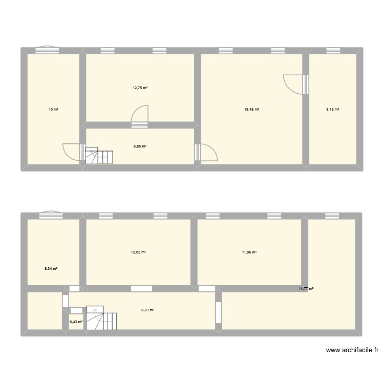 Plan maison &eacute;tage. Plan de 0 pièce et 0 m2