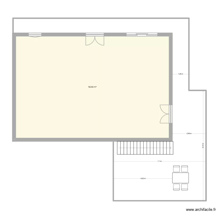 Aménagement terrasse. Plan de 1 et 93 m² Aménagement terrasse. Plan de 1 et 93 m²