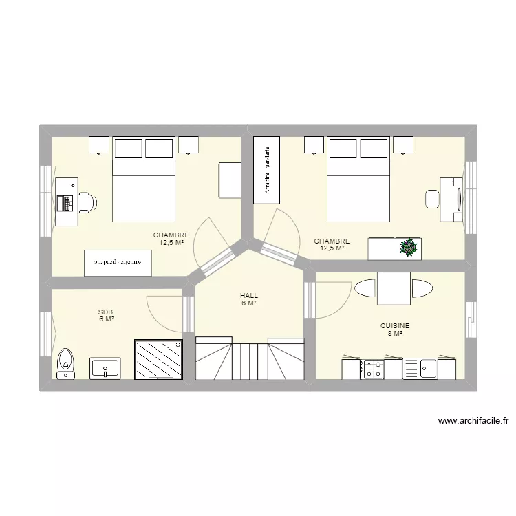 1er ETAGE MONROSE. Plan de 