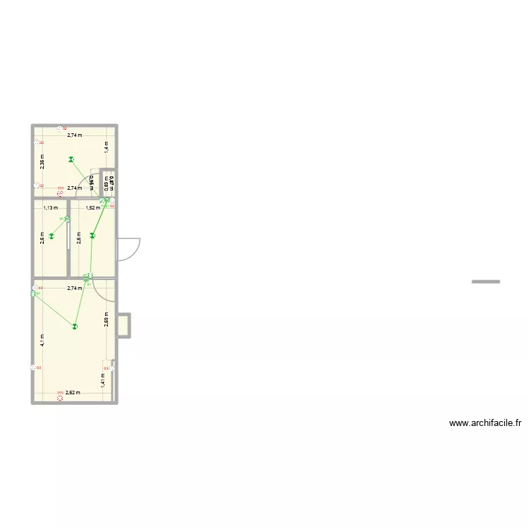 SalledO Dressing. Plan de 6  et 25 m²