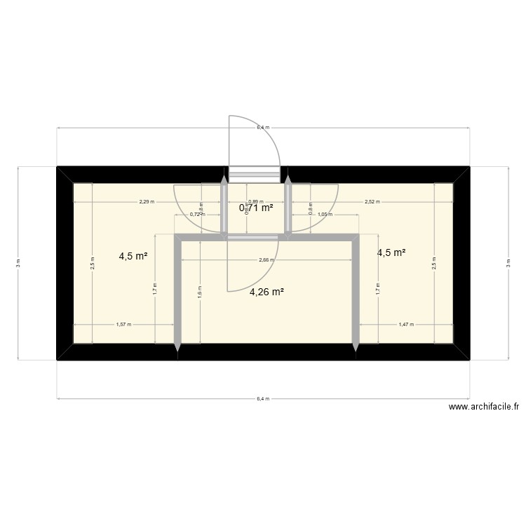 cave meudon. Plan de 4 pièces et 14 m2