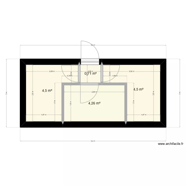 cave meudon. Plan de 4 pièces et 14 m²