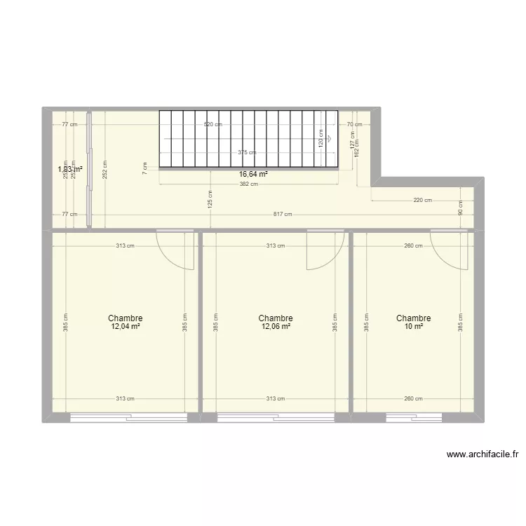 veran dubl&eacute; R+1. Plan de 