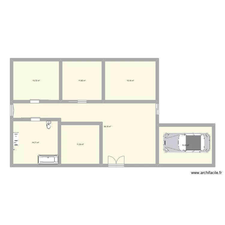plan 1. Plan de 7  et 118 m²