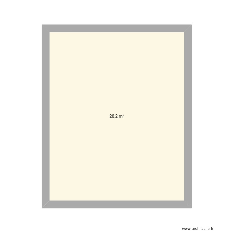 Garage. Plan de 1 pièce et 28 m2
