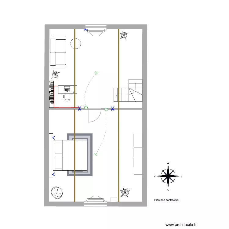 Proposition implantation Bus. Plan de 2  et 35 m²