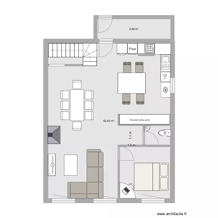 2ème etage. Plan de 2 Pièces et 68 m² 2ème etage. Plan de 2 Pièces et 68 m²