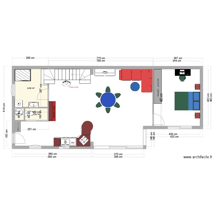 Les Mouettes Plan Aménagé. Plan de 0 pièce et 0 m2