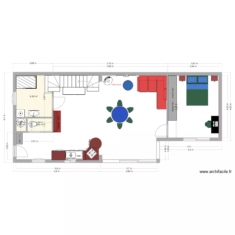 Les Mouettes Plan Am&eacute;nag&eacute;. Plan de 