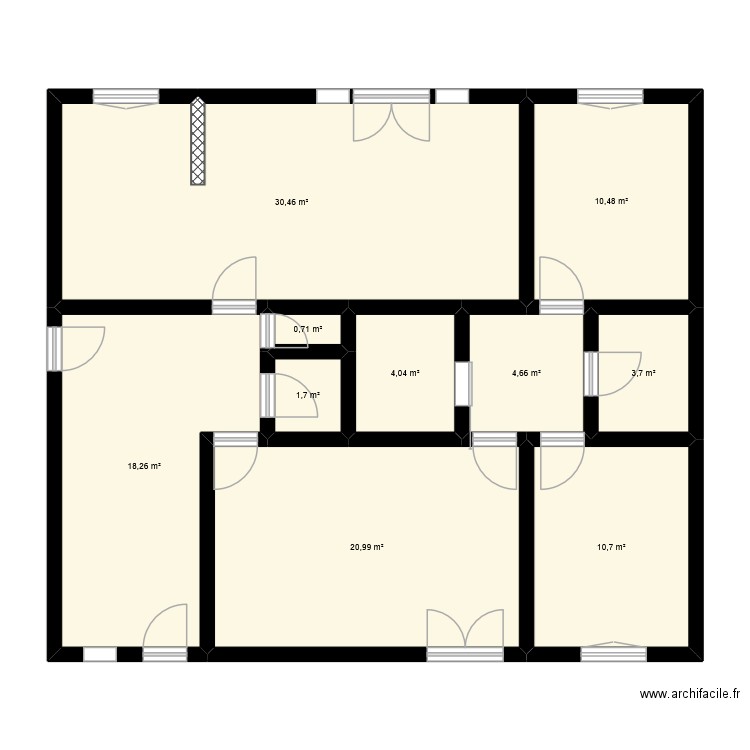 CHAMBLY 1. Plan de 10 pièces et 106 m2