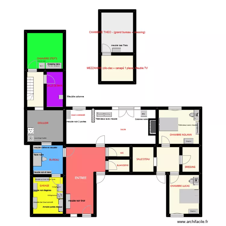 CHAMBLY 1. Plan de 16  et 126 m²