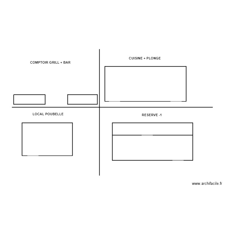 RESTAURANT IL MARE SARL. Plan de 4 pièces et 51 m2