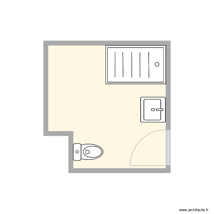 salle de douche FP. Plan de 0 pièce et 0 m2