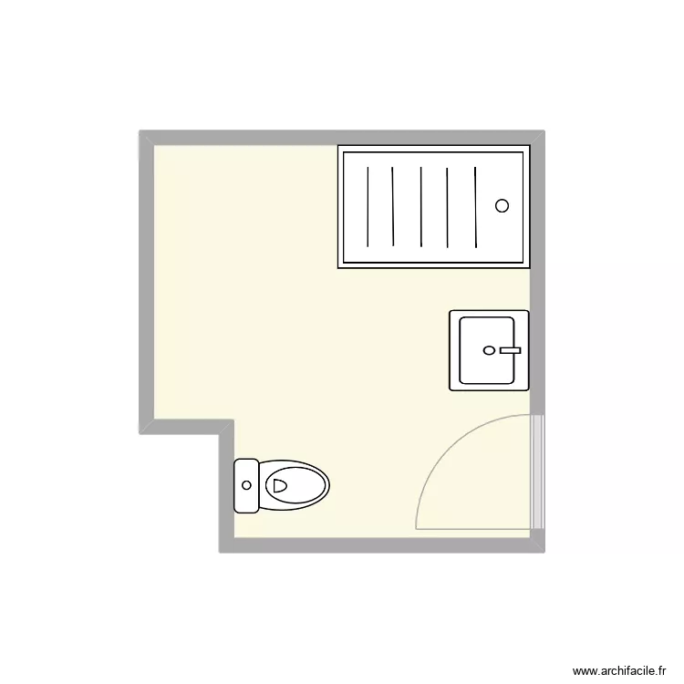 salle de douche FP. Plan de 1 et 7 m² salle de douche FP. Plan de 1 et 7 m²