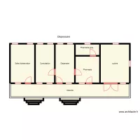 Vue en plan dispensaire de HONHOUE