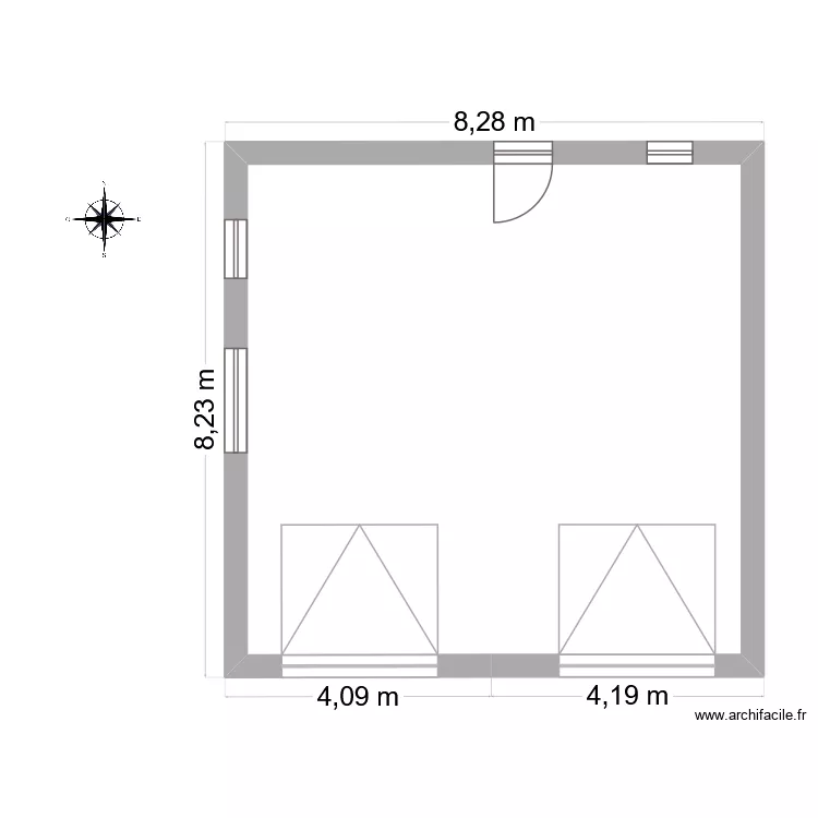 MAISON GARRAGE PLAN PERMIS. Plan de 1 pièce et 57 m² MAISON GARRAGE PLAN PERMIS. Plan de 1 pièce et 57 m²