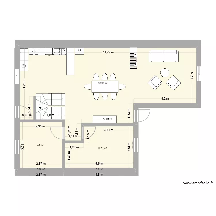 &eacute;tage 2EME TIRAGE BIS. Plan de 5  et 76 m²