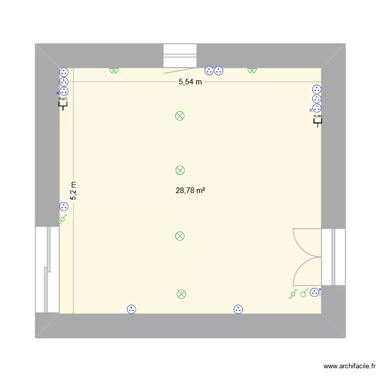 LA Borne  Salon. Plan de 