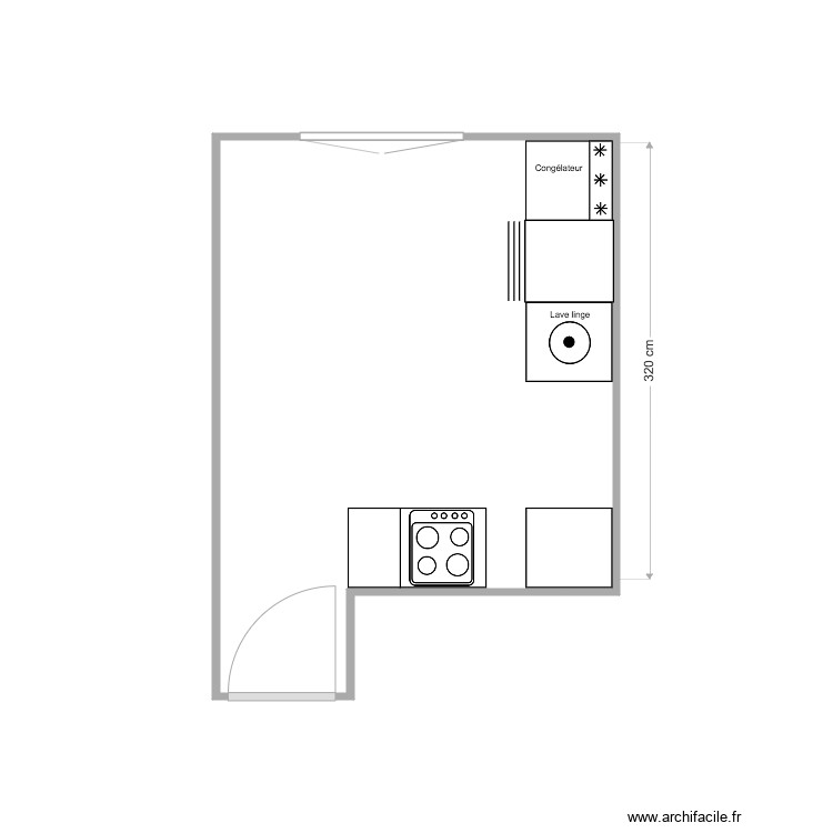 Cuisine. Plan de 0 pièce et 0 m2