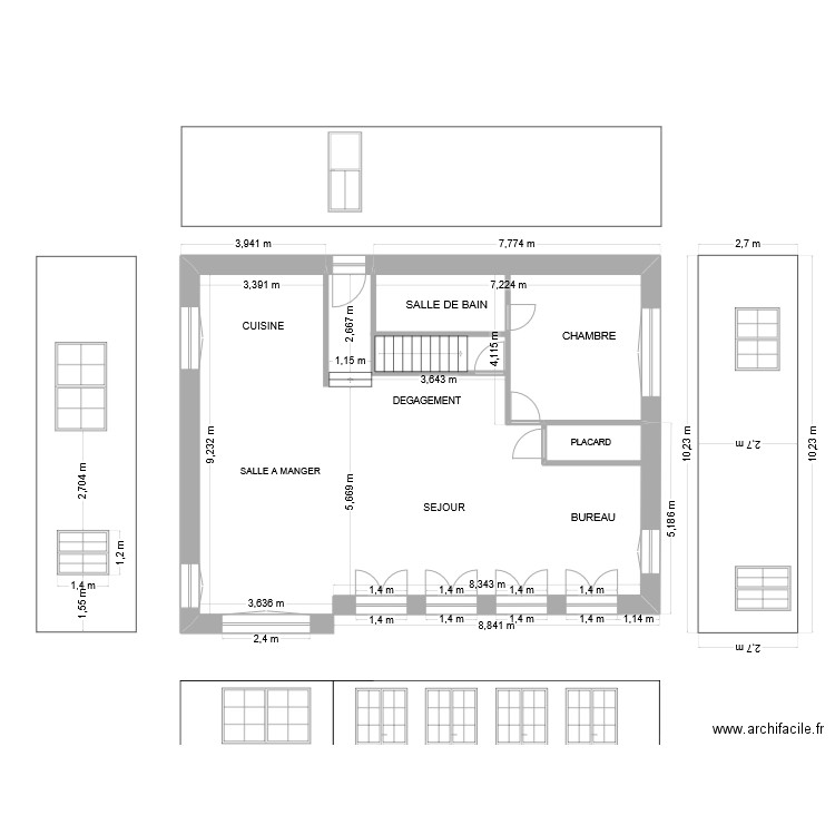 RDC chauffage au sol. Plan de 0 pièce et 0 m2