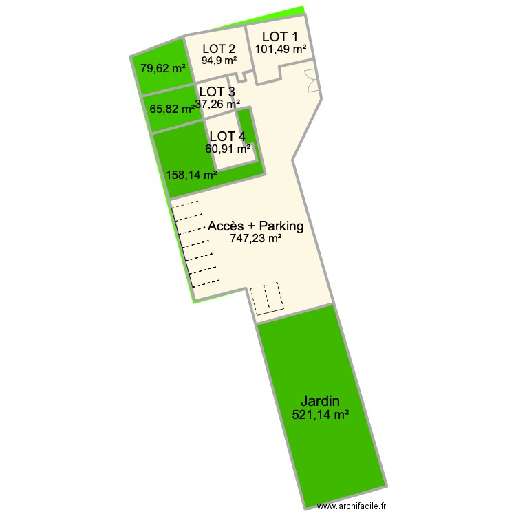 COMMUNAY FAISA. Plan de 9 pièces et 1867 m2