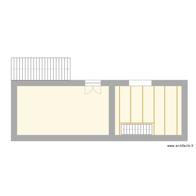 castanet rdc. Plan de 1 pièce et 61 m2