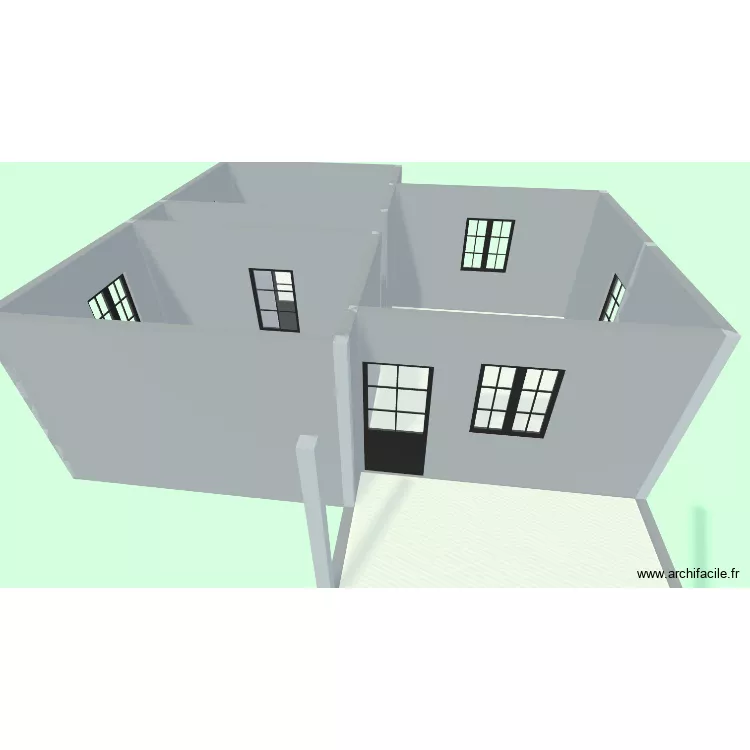 Projet KALONGO 4_T3_Murs. Plan de 4  et 56 m²