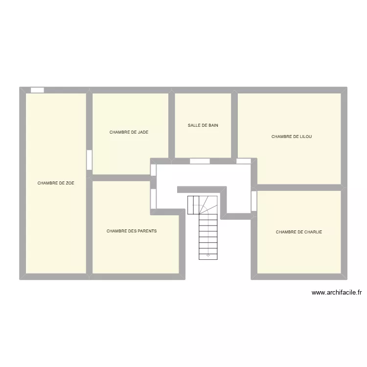 plan 1er &eacute;tage. Plan de 6  et 85 m²