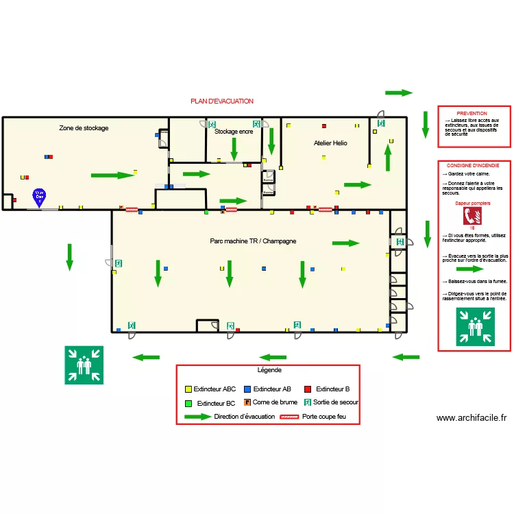 Distripac. Plan de 19  et 7621 m²
