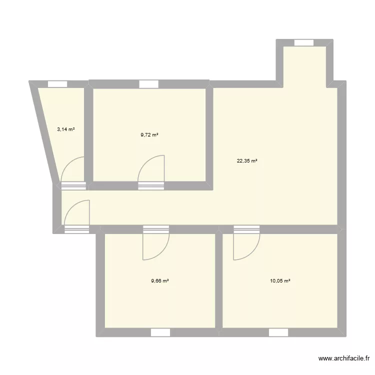appartement 55 Av Jean Jaurès Bourg en Bresse. Plan de 5 et 55 m² appartement 55 Av Jean Jaurès Bourg en Bresse. Plan de 5 et 55 m²