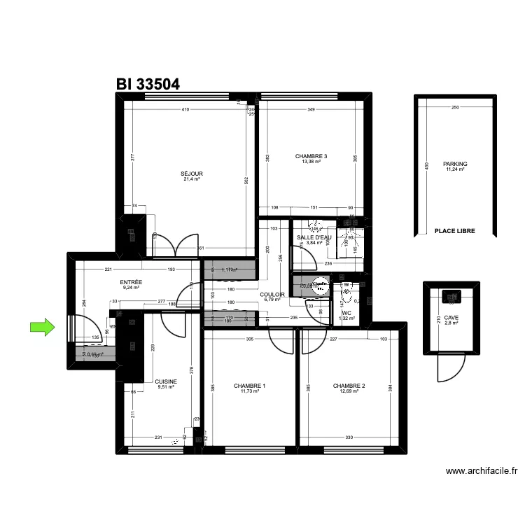 BI 33504. Plan de 22 et 109 m² BI 33504. Plan de 22 et 109 m²