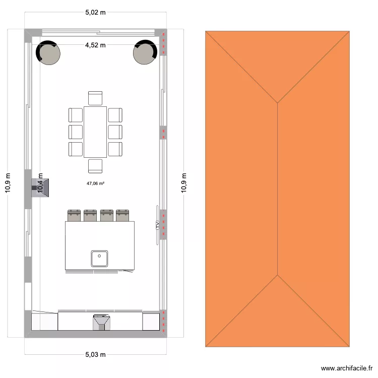 la baume. Plan de 1 Pièce et 47 m² la baume. Plan de 1 Pièce et 47 m²