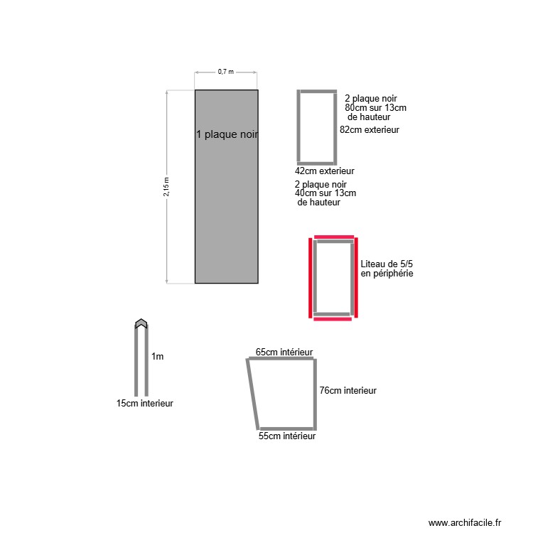 plaque noir. Plan de 0 pièce et 0 m2