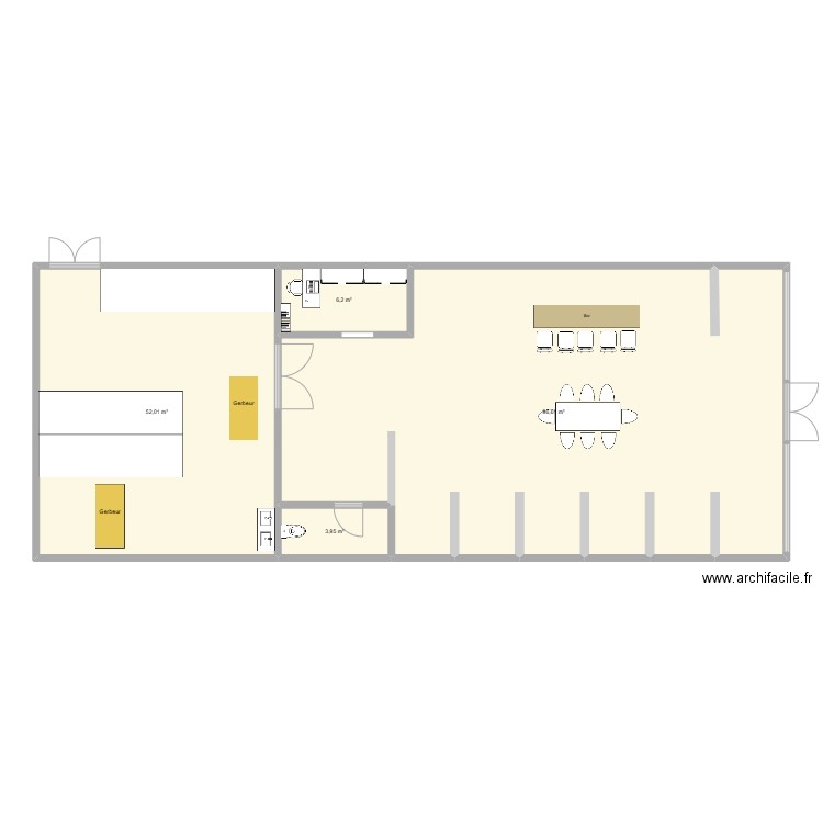 trebes. Plan de 4 pièces et 159 m2