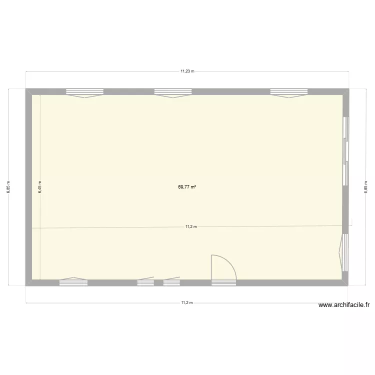 Plan maison saint pierre. Plan de 1 pièce et 70 m² Plan maison saint pierre. Plan de 1 pièce et 70 m²