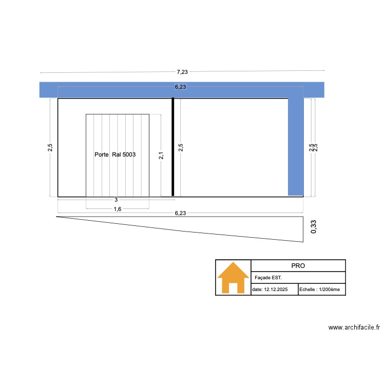 Façade EST. Plan de 0 pièce et 0 m2