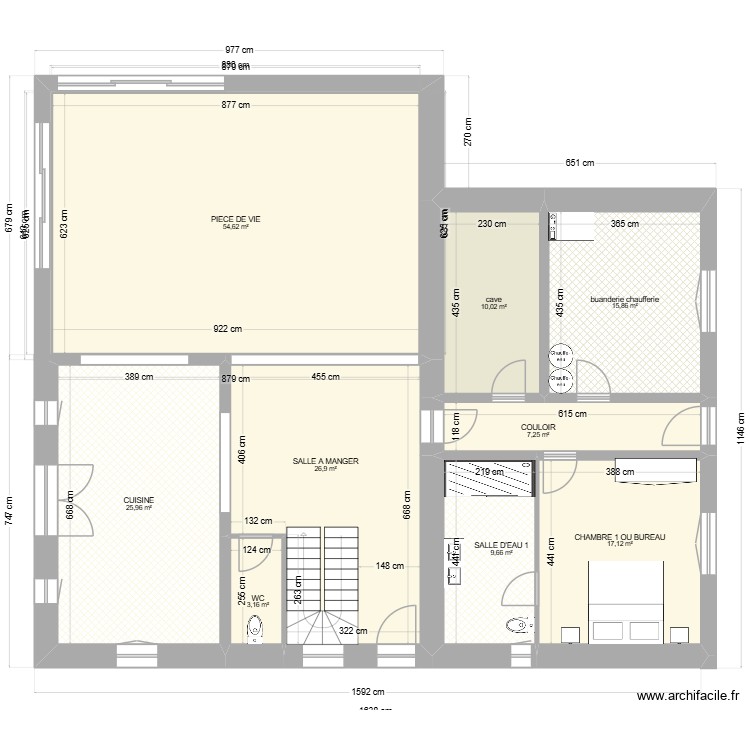 REZ DE CHAUSSE B. Plan de 0 pièce et 0 m2