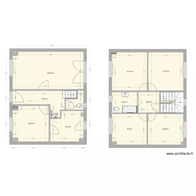 Emile Combes actuel v2. Plan de 19  et 103 m²