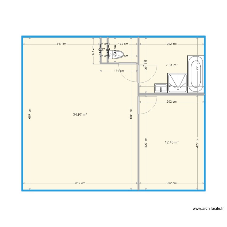 etage F. Plan de 0 pièce et 0 m2