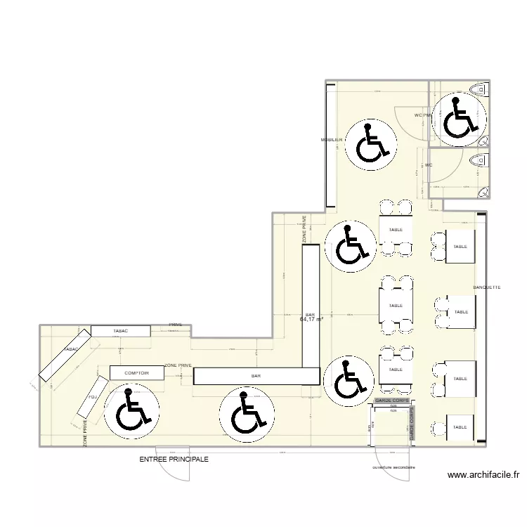 CAFE DU PONT - ST JUST EN CHAUSSE. Plan de 