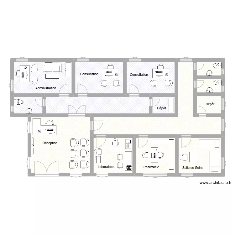 H&ocirc;pital Bavo. Plan de 