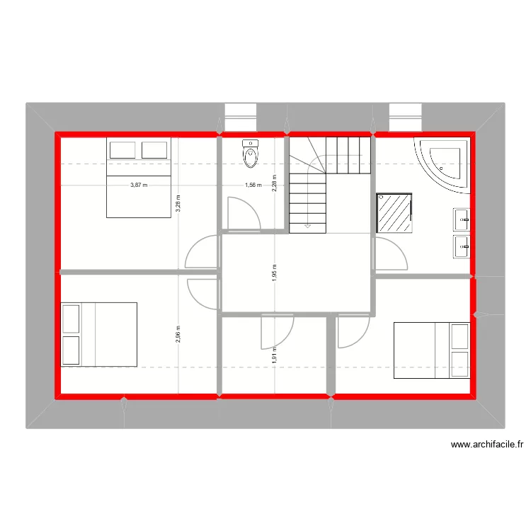 Océane et Gwen Etage projet 5. Plan de 15 et 62 m² Océane et Gwen Etage projet 5. Plan de 15 et 62 m²