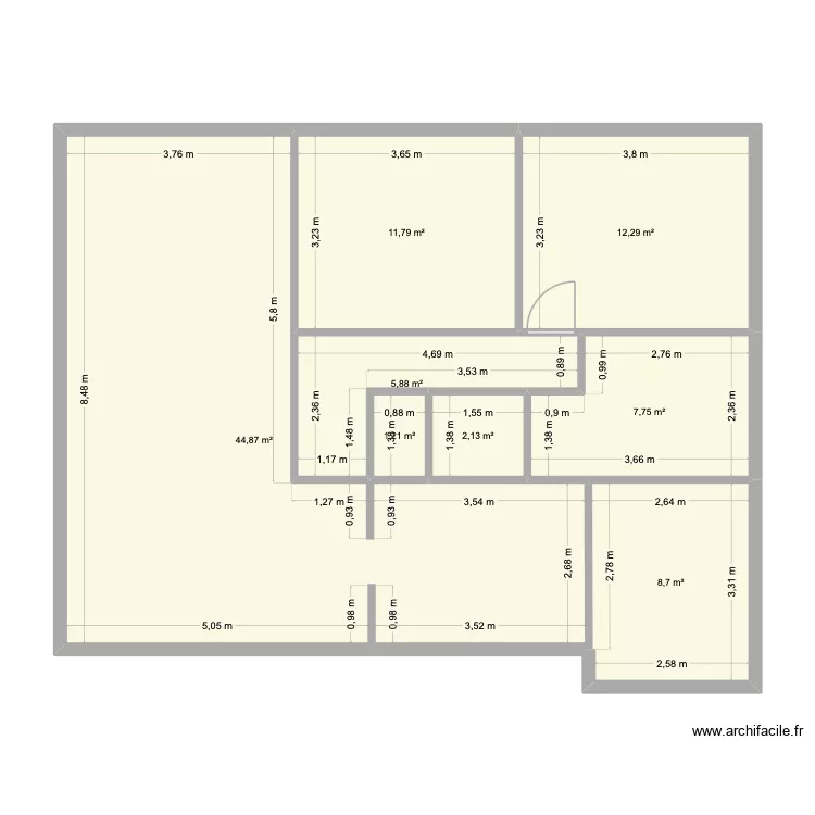 Primevères projection C. Plan de 8 Pièces et 95 m² Primevères projection C. Plan de 8 Pièces et 95 m²
